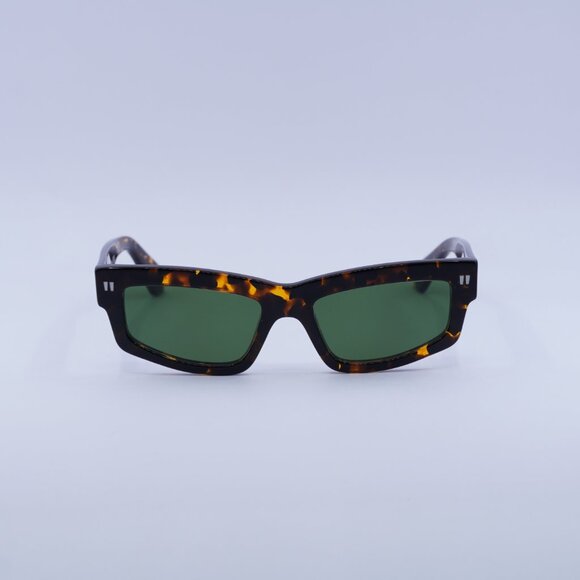 🕶️New Off-White OERI135 MIRAMAR 6055 Sunglasses - Havana Frame, Green Lenses - Picture 3 of 9